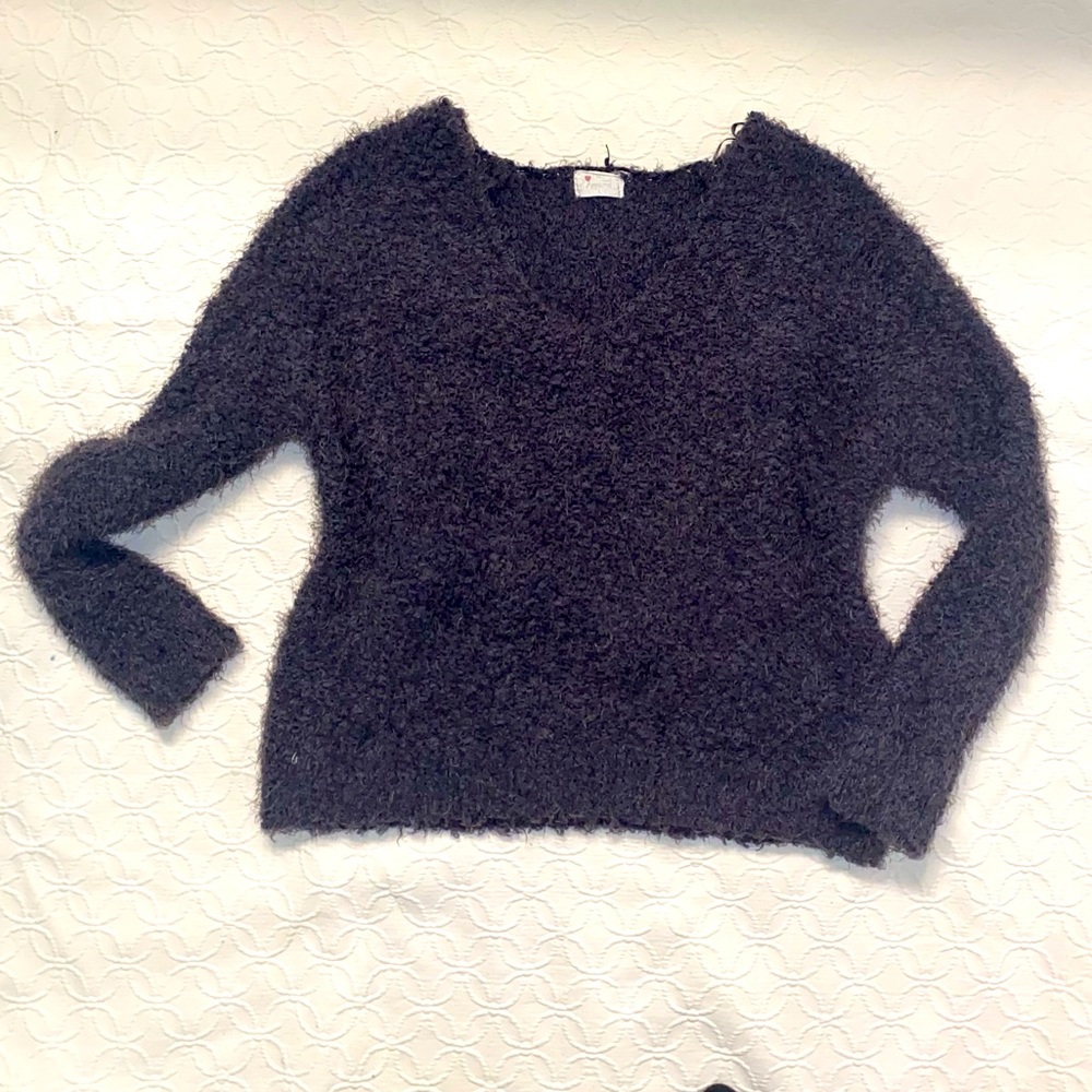 Grey Eyelash Sweater